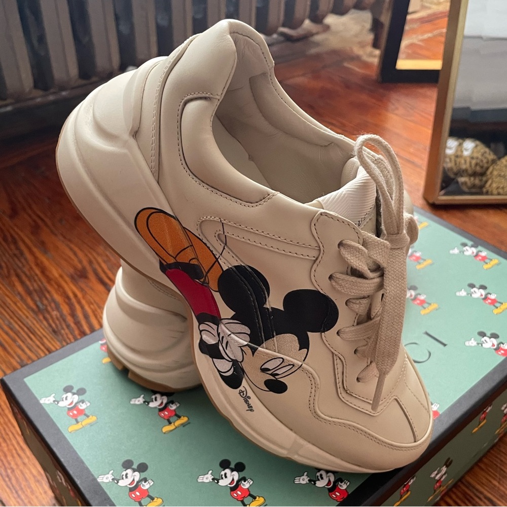 Gucci Mickey Mouse limited edition leather sneakers